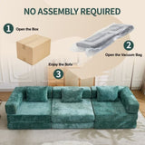 Compression Sofa,Convertible Floor Sofa Bed with Fixed-Shape Frame, Boneless Modular Sectional 18322636