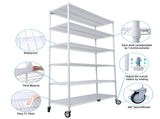 6 Tier 6000lbs Capacity NSF Metal Shelf Wire Shelving Unit, Heavy Duty Adjustable Storage Rack with W465142121