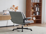 Criss Cross Legged Office Chair with Flip-Up Back Built-In Dynamic Airbag Lumbar Support, Wide Seat 80311048