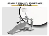14"x10" 3-Pieces Junior Kids Drum Set Kit Pedal Drum Stick Wrench Drum Stool Dark blue 27761047