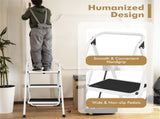 3-Step Folding Ladder - 330lbs Capacity, Anti-Slip Steps & Foot Pads, Lightweight Space-Saving 78861394