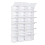 ZNTS 12-Tier Portable 72 Pair Shoe Rack Organizer 36 Grids Tower Shelf Storage Cabinet Stand Expandable 00409728