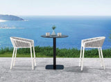 Rowan 27.5" Rope Barrel Low Back Patio Counter Stool, Set of 2, Optic White Acrylic B2719P245992