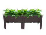 2Pcs Free Splicing Injection Planting Box Brown 59063384