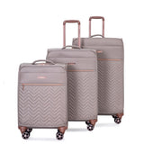 4-Piece Set ,Softshell Suitcase Spinner Wheels Terylene Sets Carry On Suitcase W284P154705