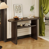 ZNTS TREXM Elegant Minimalist Console Table with Rounded Edges and Sturdy Shelf Design for Entryway, N715P195554P