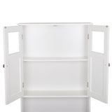 ZNTS FCH Double Doors Bathroom Cabinet White 95913699