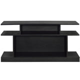 Black 2-shelf Sofa Table B062P186477