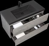 42" Floating Bathroom Vanity with Sink, Modern Wall-Mounted Bathroom Storage Vanity Cabinet with W1573P155847