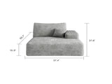 Y119-L-SLEEPER-GREY sofa left sleeper grey W2824P239946
