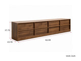 Modern Walnut TV Stand, Large Media Entertainment Center with 4 Storage Drawers, Minimalist TV W331P533617