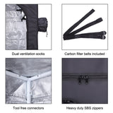 LY-90*90*180cm Home Use Dismountable Hydroponic Plant Growing Tent with Window Green & Black 02065658