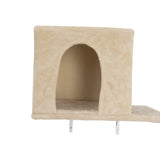 ZNTS Wall-mounted Cat Tree, Cat Furniture with 2 Cat Condos House, 3 Cat Wall Shelves, 2 Ladder, 1 Cat W2181P153126