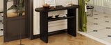 ZNTS TREXM Elegant Minimalist Console Table with Rounded Edges and Sturdy Shelf Design for Entryway, N715P195554B