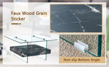 31.4 Inch Modern Two-Tier Square Coffee Table - An Elegant Combination of Clear Glass and Black W1151P232659