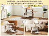 2-in-1 Cat Stairs & Tree - 4-Tier Platforms with Sisal Scratching Posts, Gray 89318685