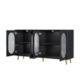 Modern Accent Sideboard Cabinet with Acrylic Doors, Freestanding Storage Cupboard Console Table for W578P186749