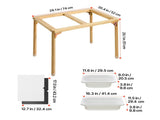 Foldable Wooden Sensory Table for Toddlers, Kids Activity Table with Dual-Sided Board, Storage Bins, 73538922