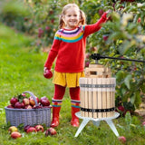 3.17 Gallon Fruit Wine Press, Solid Wood Basket Wine Making Press with 6 Blocks, 12 Liter Cider 96596978