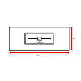 25" H x 42" W Fiber Reinforced Concrete Propane Outdoor Fire Pit Table B120P203040