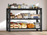 3-Tier Industrial Shelving Rack - 47in, Heavy Duty Steel Shelving Unit Adjustable, 51.2" W*23.6" 06500576