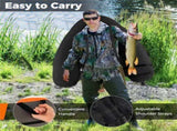 350lbs Inflatable Fishing Float Tube - 2 Air Chambers, Rod HolderFish Ruler, OrangeGray 91995958