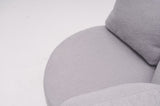029-Teddy Fabric Swivel And Storage Chair With Back Cushion For Living Room,Light Gray W527P166247