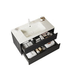 BRON 36" Bathroom Vanity Sink, Modern Wall-Mounted Floating Plywood Bathroom Storage Cabinet W2615P247213