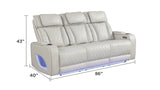 Fortuner Modern Style Upholstery Recliner Sofa Made with Wood & Massage Function Included-Beige B009P287718