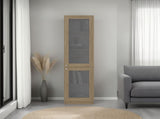 Home Double Glass Door Bookcase Cabinet with 5 Interior Shelves for Linen or Dcor Storage for B070P487569