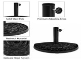 Half Round Umbrella Base Stand with Floral Pattern, Black 27423474