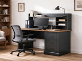 47" Computer Desk with 3 Drawers & Storage Shelves, Home Office Study Writing Table 03295070