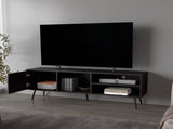 Wengue TV Stand Multistorage with a Door and Open Storage B062P290225