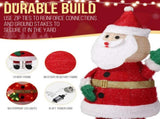 3.3FT Lighted Santa Claus Waving Hand Christmas Yard Decorations, Pre-lit Pull Up Santa with 100 15985310