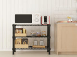 3-Layer Plastic Coated Iron Shelf 350*600*850 Black 03378008