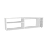 Suxta 63" Wide Tv Stand with Three Open Shelves and Three Bottle Cubbies, Cable Management, Bar Tv B070P254798
