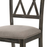 Beige and Weathered Grey Cross Back Side Chairs B062P182726
