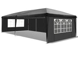 3 x 6m Four Windows Practical Waterproof Folding Tent Black 47181514