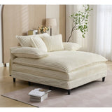 54.75" W Oversized Chaise Lounge Chair,Fluffy Cushioned Sofa Bed,Deep W1628P252010