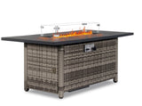 43-Inch Fire Table50000 BTU Gas Firepit with Volcanic Stone Black 42383466