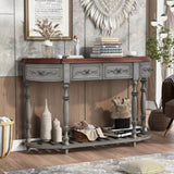 U_STYLE 52''Modern and Contemporary Curved Console Table Sofa Table Entryway Table for Hallway N711P186862E