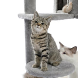 ZNTS Luxury Cat Tree Cat Tower with Sisal Scratching Post, Cozy Condo, Top Perch, Hammock and Dangling 75627847