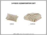 Ultrasoft Faux Fur Ribbed Comforter Set Full/Queen B035P294133