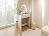 39" Makeup Vanity Table with Mirror Touch Screen Lighted Mirror, Dressing Table with Drawer for N704P196658K