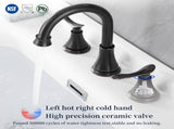 2-Handle 8 inch Widespread Bathroom Sink Faucet Oil Rubbed Bronze Lavatory Faucet 3 Hole 360&deg Swivel T3177P277518