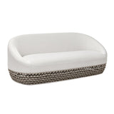 Willow 71" Upholstered Woven Patio Deep Seating Sofa, Wheat Beige Axroma Olefin B2719P245972