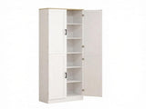 Freestanding 4-Door Kitchen Pantry Cabinet, Large Storage with Adjustable Shelves & Doors 91423401