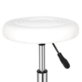 ZNTS Round Stool with Lines Rotation Bar Stool White 44812868