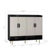 Sideboard,Shoe Cabinet with 4 Doors Large Modern Shoe Storage Organizer Cabinet with Adjustable W1321P179526