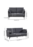 2.5 Seater Sofa For Primary Living Space , Bed Room, Office, USB Charge Port , 2 Pillows,Metel Legs W820P224378